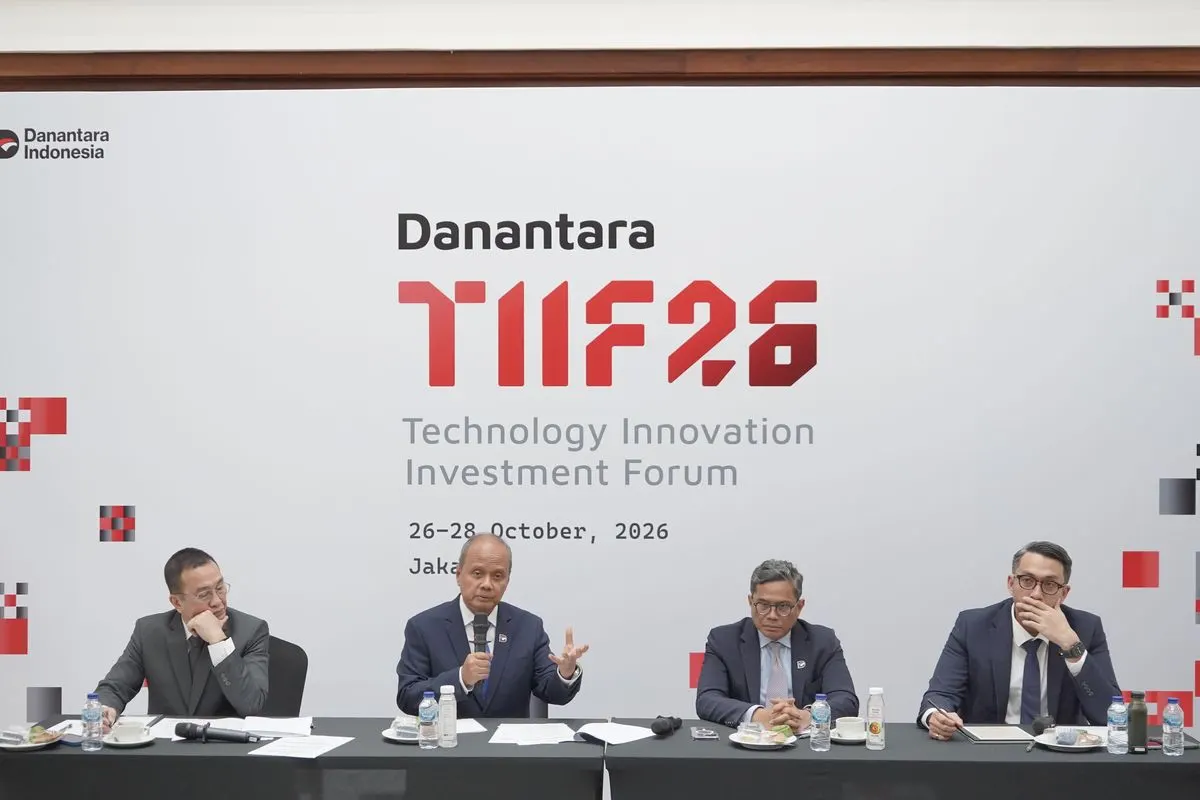 konferensi pers terkait Danantara Technology Innovation Investment Forum (DTIIF), Senin (19/10/2026)