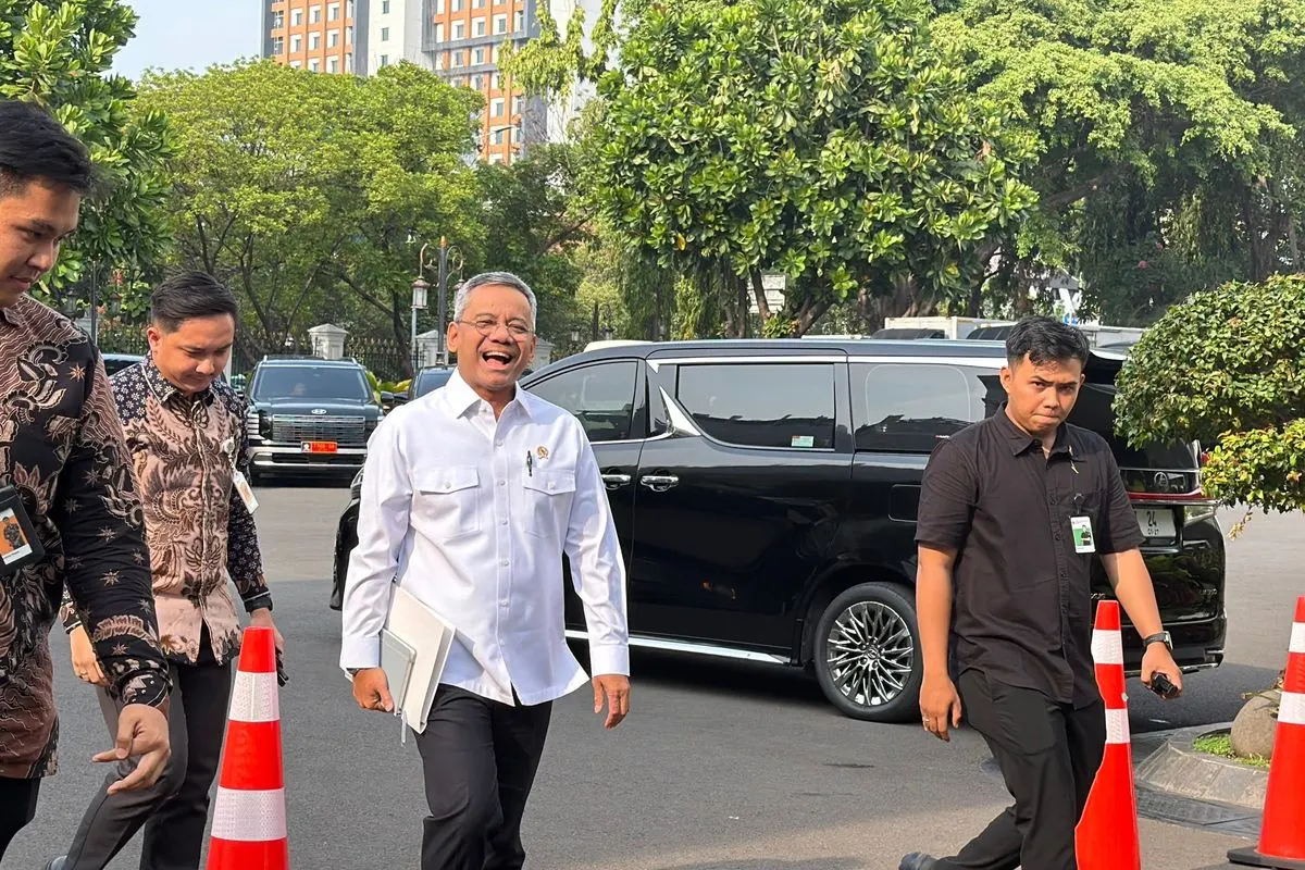 Menteri Keuangan Suahasil Nazara di Kompleks Istana Kepresidenan, Jakarta, Selasa (20/10/2026)